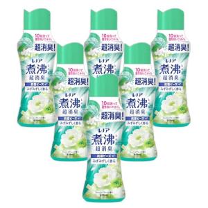 レノア 煮沸レベル超消臭 抗菌ビーズ みずみずしく香るフレッシュグリーンの香り 本体 420mL×6本 ケース品 柔軟剤と一緒に使って長続き