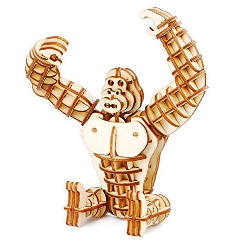 つくるんですR 日本語説明書付 3D ウッドパズル TG201 ゴリラ