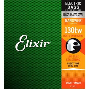 Elixir エリクサー ベースバラ弦 NANOWEB ニッケル 5弦用 Long Scale .130 #15432 テーパーワウンド 【国内｜3c-online