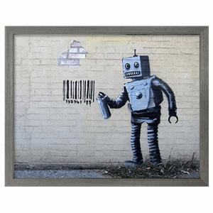 【bicosya/美工社】Banksy /バンクシー Robot　ロボット　《おしゃれ/御祝/絵/壁掛/ポスター／アート/芸術/美術/教材/ピクチャー/飾り/》｜3chome-market
