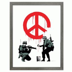 【bicosya/美工社】Banksy /バンクシー Peace soldiers ピース　ソルジャー　《おしゃれ/御祝/絵/壁掛/ポスター／アート/芸術/美術/教材/ピクチャー/飾り/》｜3chome-market