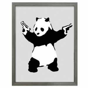 【bicosya/美工社】Banksy /バンクシー Panda with Guns　《おしゃれ/御祝/絵/壁掛/ポスター／アート/芸術/美術/教材/ピクチャー/飾り/》｜3chome-market