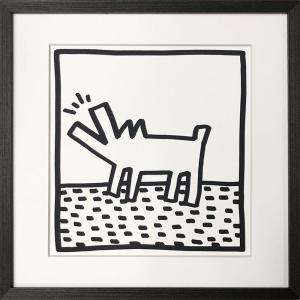Bicosya 美工社 アートフレーム キース・ヘリング barking dog bicosya/美工社】 Keith Haring/キースヘリング Untitled (barking dog