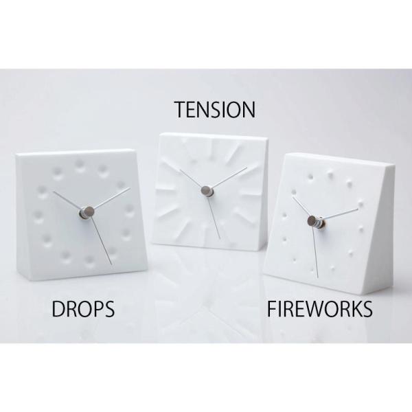 置き時計 時計 お洒落 シンプル 祝い【Lemnos/レムノス】DROPS TENSION FIRE...