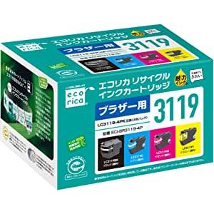 エコリカ Brother LC3119 対応リサイクルインクカートリッジ 4色セット ECI-BR3...