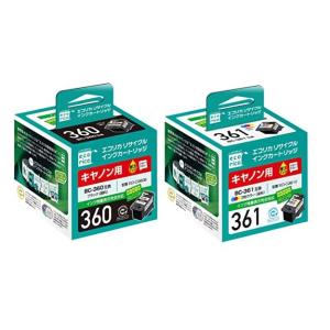 【メーカーお取り寄せ】エコリカ BC-360対応・BC-361対応 ブラックカラーセット リサイクル...