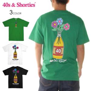 Tシャツ S/S メンズ ストリート イラスト ブランド おしゃれ かわいい ポップ ボトル M L 40s & Shorties FLOWER TEE 2021｜3direct