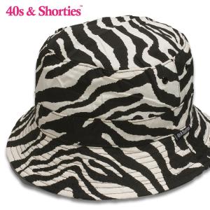 40S & SHORTIES フォーティース ショーティーズ ハット 帽子 メンズ レディース ストリート ブランド ZEBRA BUCKET HAT ZBBHWBSU22｜3direct