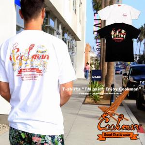 COOKMAN クックマン Tシャツ メンズ cookman tシャツ 半袖tシャツ イラスト LA 西海岸 COOKMAN TSHIRT TM PAINT ENJOY COOKMAN 231-21061｜3direct