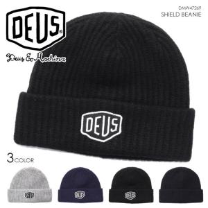 SALE セール DEUS EX MACHINA デウスエクスマキナ ビーニー メンズ SHIELD BEANIE DMW47269 グレー/ブラック/ネイビー フリーサイズ｜3direct