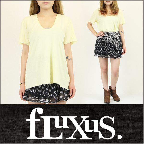 FLUXUS / フルクサス レディース Tシャツ FITTED U TEE