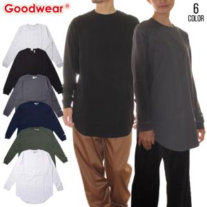 【M/L/XL】 無地tシャツ 長袖 ロンT goodwear tシャツ グッドウェア 無地 ヘビーオンス 厚手 無地T 7oz USAコットン 袖リブ ロング丈 LS TEE 2W7-5504 2W75504｜3direct