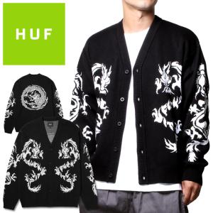 HUF ハフ カーディガン メンズ アパレル ニット ストリート ブランド ユニセックス TWIN DRAGON CARDIGAN KN00466｜3direct