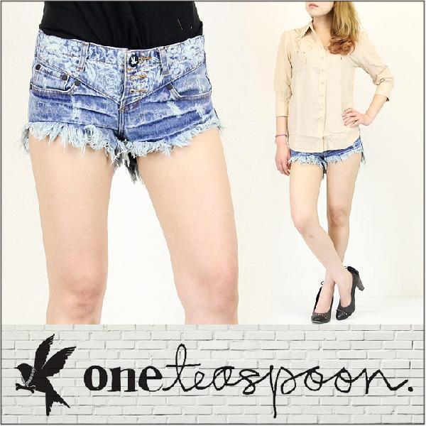 ONE TEASPOON / ワンティースプーン デニム ショートパンツ WE STERN ROSE...