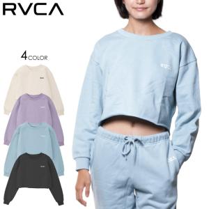 RVCA ルーカ レディース トレーナー 長袖 ショート丈 セットアップ ELCAMINO CREW BC044-035｜3direct