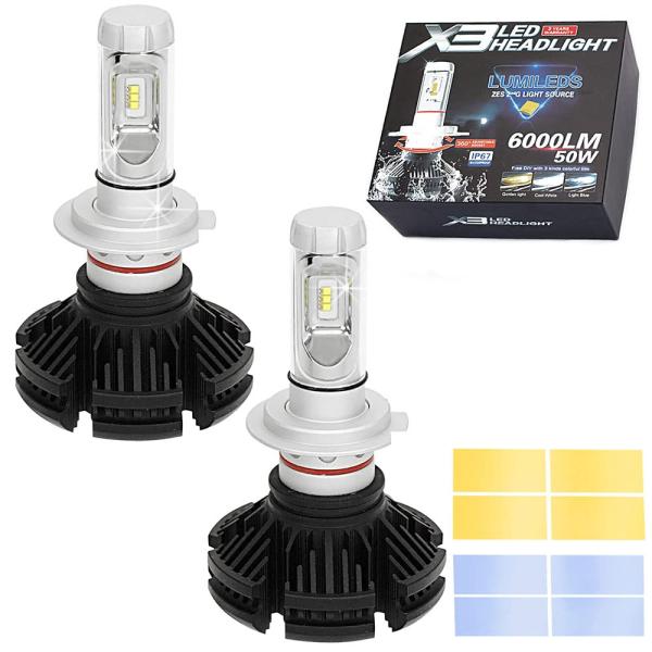 マツダ スバル H7 X3 12000 ルーメン LED ヘッドライト フォグランプ キット 50W...