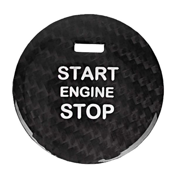 Aramox エンジンボタンスイッチカバー、自動車改造用 カーボンファイバー エンジンスタートボタン...