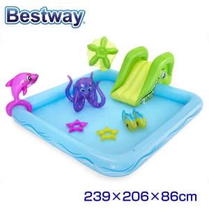 BESTWAY pool 53052 ベストウェイ プール bestway 長方形 空気入れ プール 縦239cm 横206cm 高さ86cm｜3love