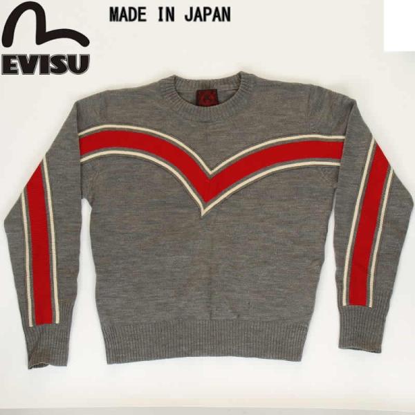 EVISU JEANS USED MADE IN JAPAN WOOL SWEATER エヴィス ジ...
