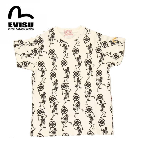 訳あり EVISU JEANS USED T SHIRTS エヴィスジーンズ Ｔシャツ スカル 全プ...