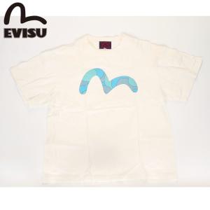 EVISU JEANS USED 半袖 Tシャツ エヴィス ジーンズ トップス ホワイト ユーズド カモメマーク フロント カモメ 戎 日本ブランド カットソー 半袖シャツ 品質保証｜3love