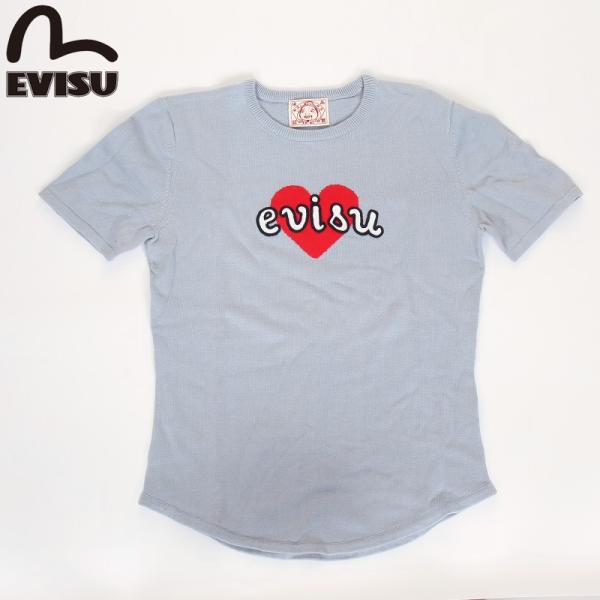 EVISU JEANS USED 半袖 ニットTシャツ サマーニット エヴィス ジーンズ トップス ...