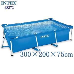 訳あり INTEX 28272 インテックス Rectangular Frame Pool レクタングラ フレームプール 長方形 プール 幅300cm×奥行200cm×高さ75cm｜3love