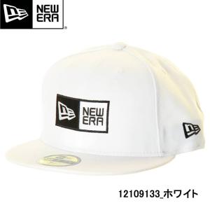 NEW ERA ニューエラ 59FIFTY ボックスロゴ 12109133 ホワイト 新作 キャップ CAP 帽子 小物 シンプル 刺繍 アウトドア｜3love