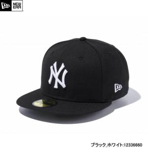 NEW ERA ニューエラ 12336660 59FIFTY ニューヨーク ヤンキース ブラック ホワイト メジャーリーグ ベースボール MLB 帽子｜3love