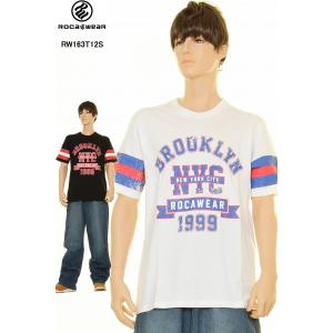 ROCA WEAR RW163T12S ロカウェア Tシャツ ロゴｔシャツ プリント ファッションブランド ヒップホップ ダンス ストリート カジュアル｜3love