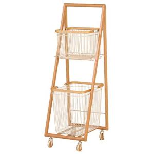 Mash マッシュ キャリーバスケットワゴンLサイズ LIV-CL2 (WH)の商品画像