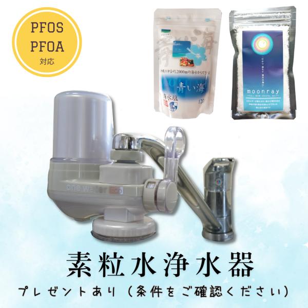 【フリーサイエンス正規代理店】　素粒水　浄水器　ワンウォーターECO　沖縄産　塩2種類プレゼント（条...