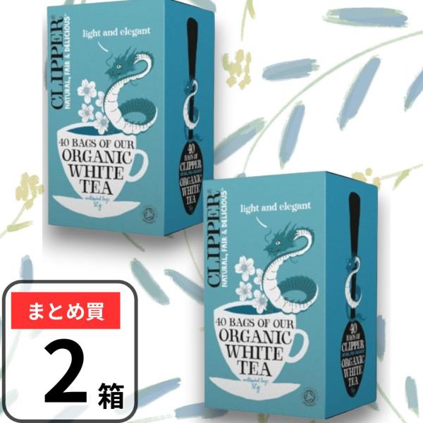 クリッパー 紅茶 オーガニック ホワイトティー 80P（40P×2箱）ティーバッグ