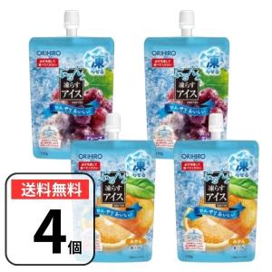ポイント消化 お菓子 ぷるんと凍らすアイス パウチ シャーベット 2種 各2個（グレープ、みかん） 凍らせて食べるアイス