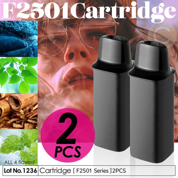 電子タバコ タール0 ニコチン0 F2501 カートリッジ 4フレーバー フリーカートリッジ 500...
