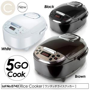 炊飯器 ワンタッチライスクッカー 5合炊き ワンタッチ操作 5つの炊飯コース 早炊き 無洗米 白米 玄米 おかゆ スチーム調理 炊飯予約 保温 しゃもじ