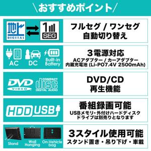 ポータブルテレビ 14インチ DVDプレーヤー...の詳細画像2