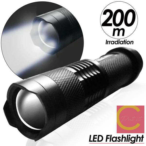 【 送料無料 】  懐中電灯 led 首掛け 強力 最強 電池式 小型 LEDライト 明るい 高輝度...