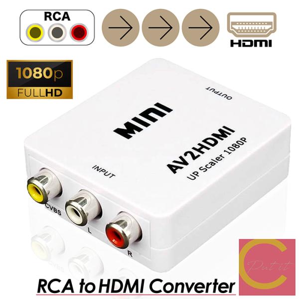 【 送料無料 】  RCA to HDMI 変換コンバーター 変換 コンバーター コンポジット AV...