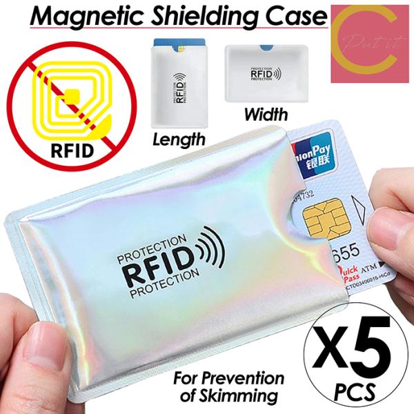 【 送料無料 】 磁気遮断ケース 5枚セット ICカード 干渉防止 磁気防止 スキミング 防止 磁気...