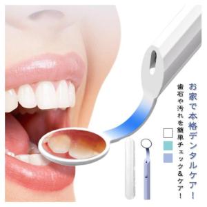 ケース付き ミラーツール 曇り止め 歯垢 鏡 デンタルミラー LED付き歯用ミラー 口内ケア デンタルケア 歯石 口内鏡 デンタルミラー 歯 ミラー