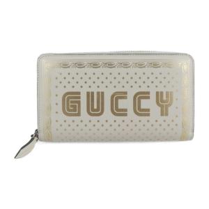 美品 GUCCI グッチ GUCCY SEGA コラボ 510488 長財布 レザー アイボリー ゴールド ラウンドファスナー【本物保証】｜3rboutipue