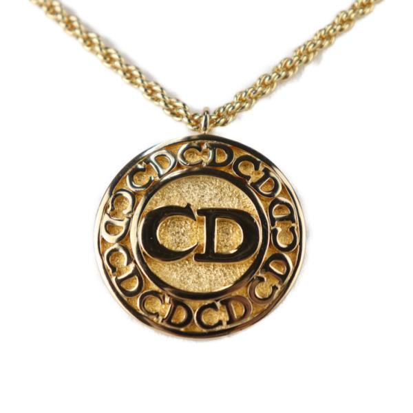 美品 Christian Dior クリスチャンディオール CD ロゴ ネックレス - ネックレス ...