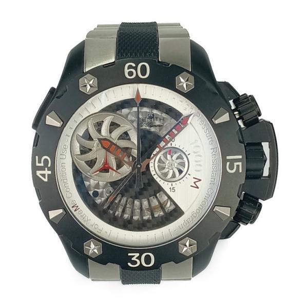 美品 ゼニス 腕時計 デファイ エクストリーム オープン クロノグラフ 96.0525.4021 ス...