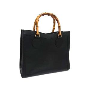 GUCCI グッチ バンブーハンドル 黒 ブラック ダイアナ スモール トート