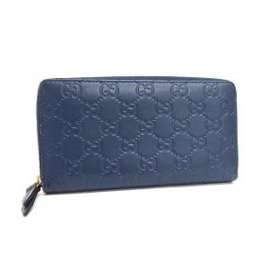 GUCCI（グッチ） 長財布 二つ折り シマレザー マイクログッチシマ 総柄