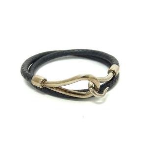 HERMES（エルメス） 美品 アピ1 ロング ブレスレット レザー ブラック