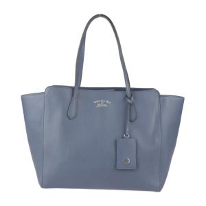 美品 GUCCI グッチ スウィング トート 354397 トートバッグ レザー ネイビー系 ゴールド金具 ショルダ【本物保証】