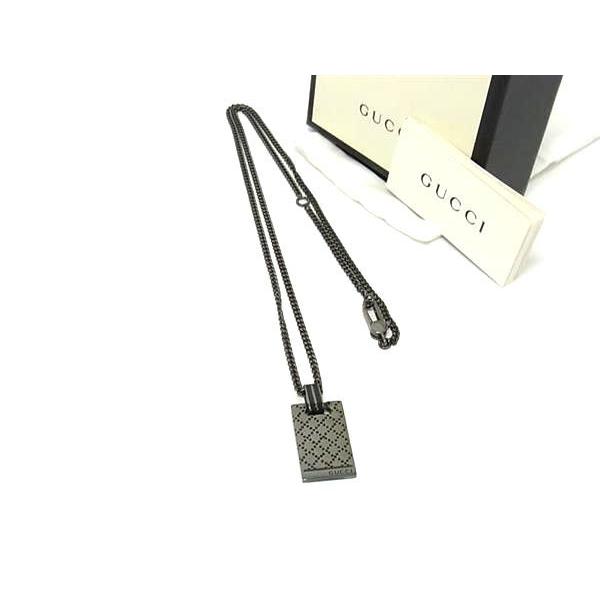 グッチ ネックレス ディアマンテ SV925 341899 ガンメタ ブラック ブランド ジュエリー...