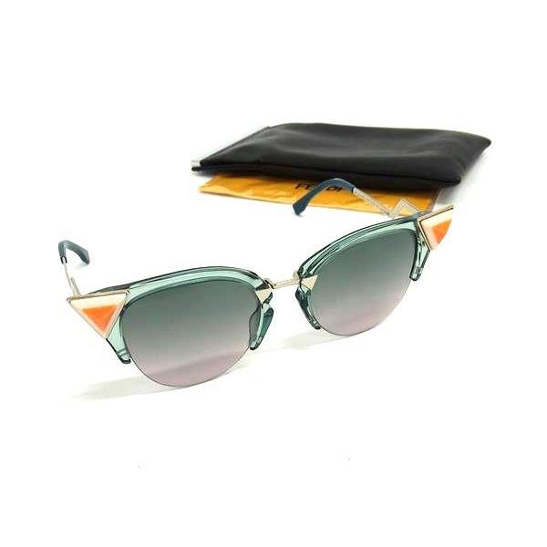 フェンディ サングラス - プラスチック メタル FF 0041/N/S グリーングラデーション マ...